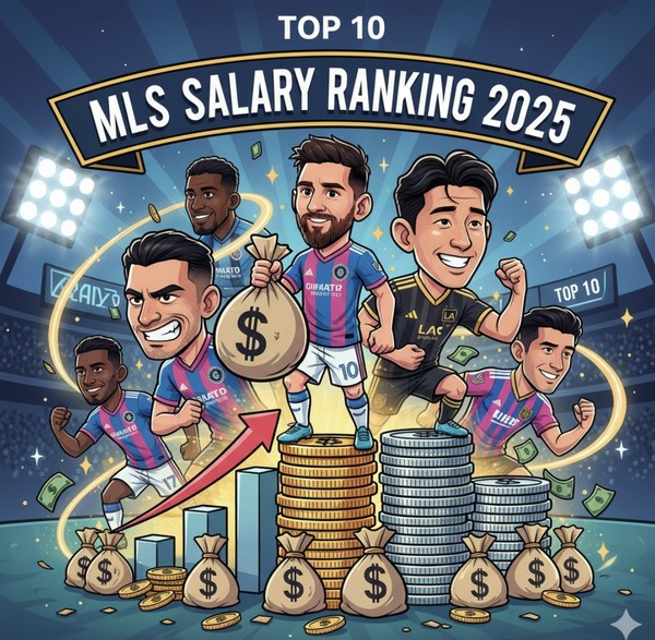2025 MLS 연봉 순위 TOP 10 일러스트