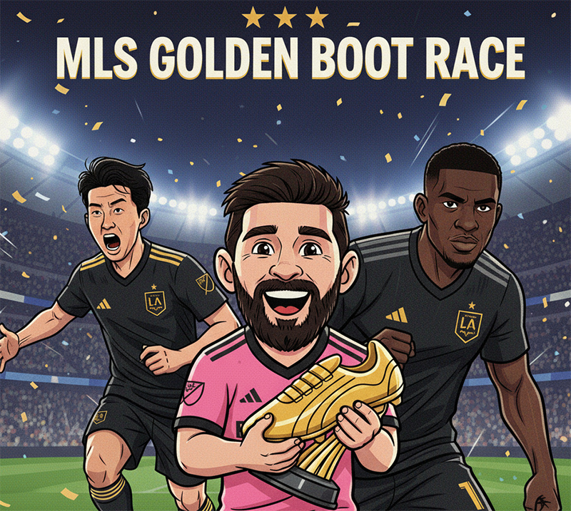 MLS 득점왕 경쟁 선수들 일러스트
